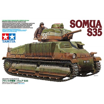 SOMUA S35 FRENCH MEDIUM TANK - 1/35 SCALE - TAMIYA 35344